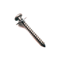 Stainless steel 201 304 cross recessed pan head self tapping screw with flat washer